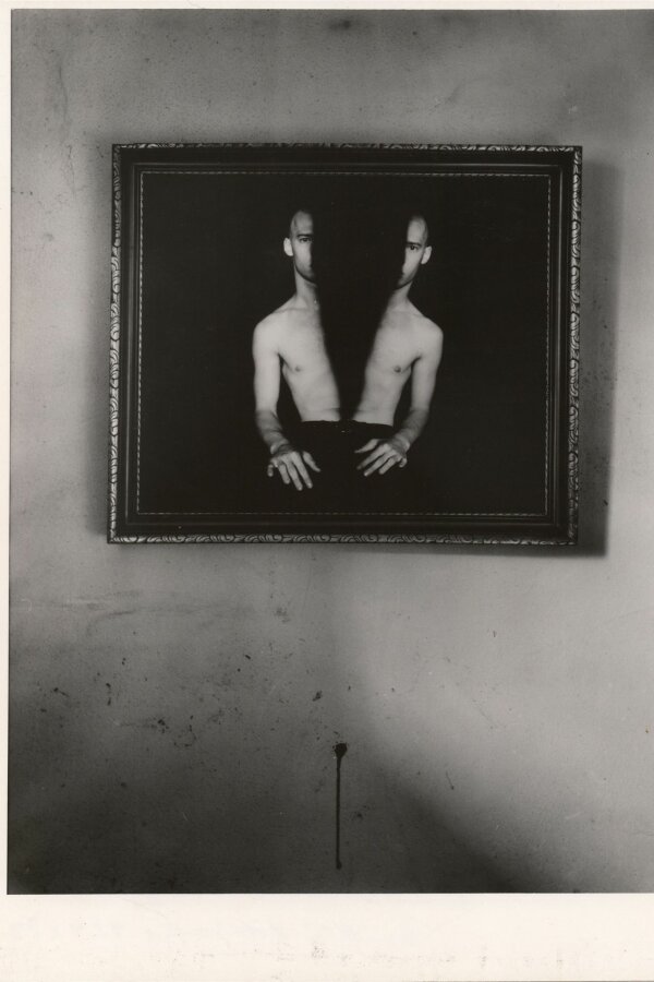 Pavel Baňka, O Adamovi a Evě II., 1995, černobílá fotografie, 124x93cm